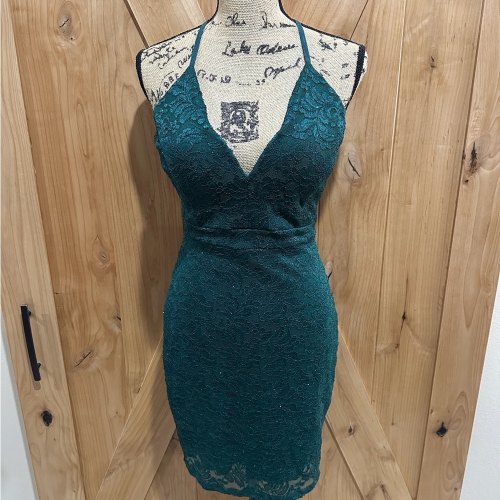 Honey & Rosie green dress Sz L